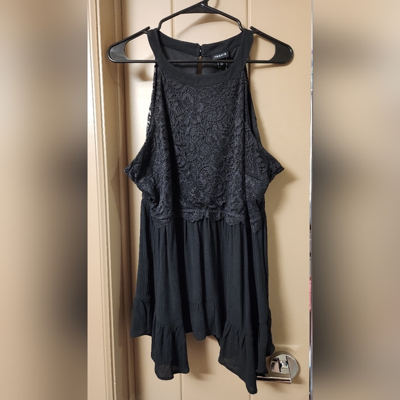 Torrid Gauze Lace Halter Babydoll - Picture 1 of 8